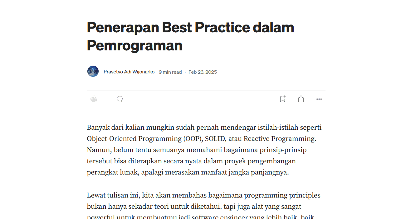 Penerapan Best Practice dalam Pemrograman