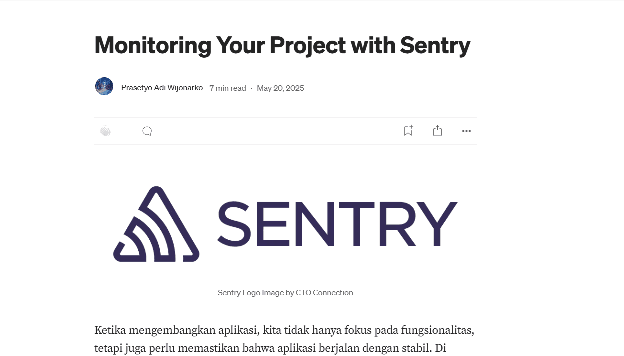 Monitoring Your Project with Sentry